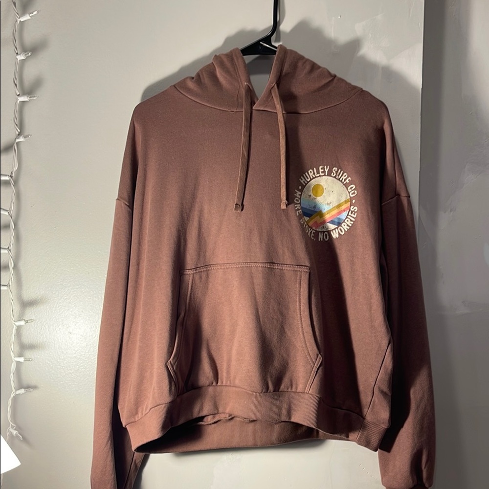 Brown Hurley Hoodie with Graphic